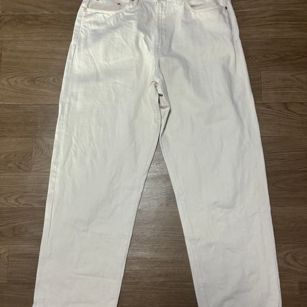 36) 슈프림 배기진 셀비지 데님 내추럴