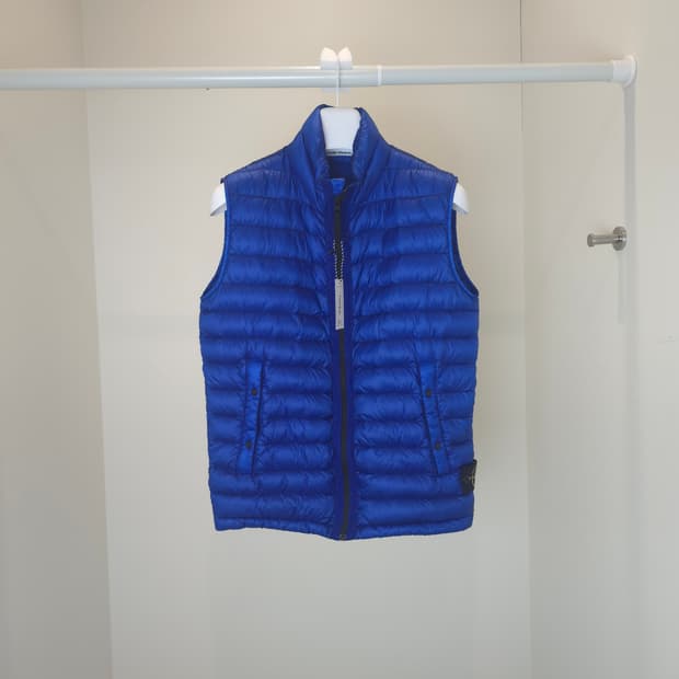 [중고/정품] 스톤아일랜드 조끼 패딩 블루