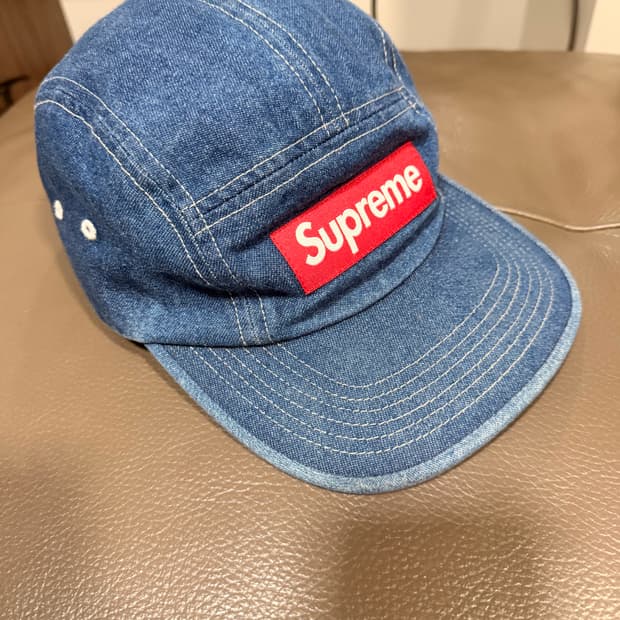 슈프림 데님 중청 캠프캡