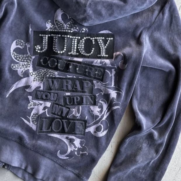 쥬시꾸뛰르 큐빅 후드집업 빈티지 파우닝113 큐빈티지 데스라이즈