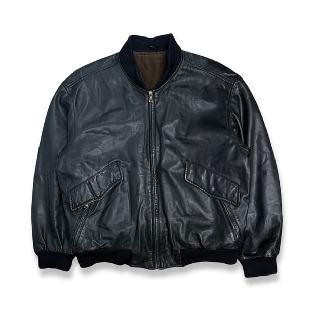 90s HUGO BOSS 레더 봄버 자켓 48