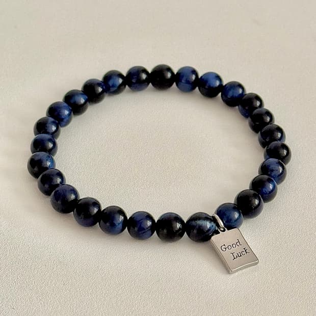 (핸드메이드) 천연석 블루호안석 원석팔찌