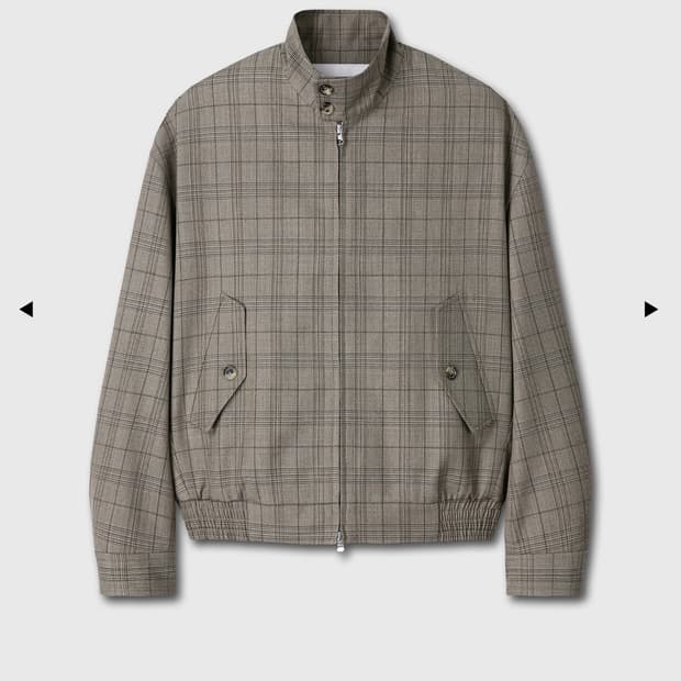 토니웩 체크 울 해링턴 자켓 팔아요