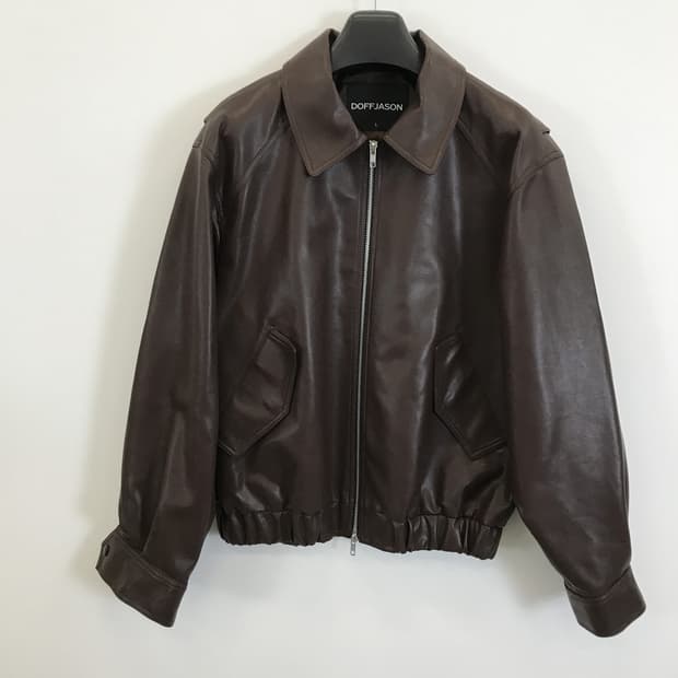 도프제이슨 비건레더 보머자켓 브라운 [L]