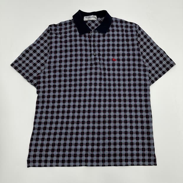 버버리 노바체크 카라 반팔티