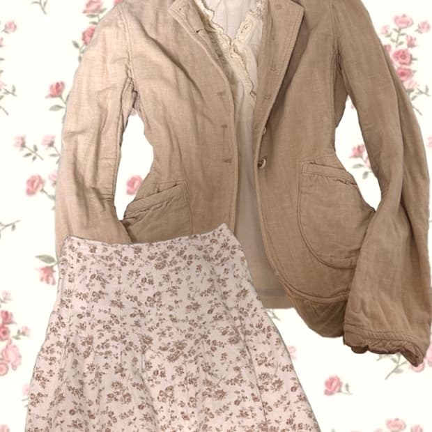 빈티지 모리걸 코디세트 플로럴