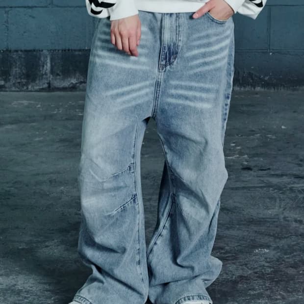 (3) 노드  NOD Glen Wide Baggy Denim pants