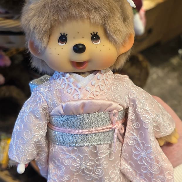 밀크티 브라운 기모노 몬치치 