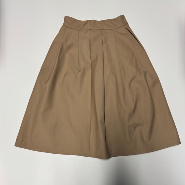 여성 일본빈티지 플리츠 베이지 스커트 치마 26.7인치