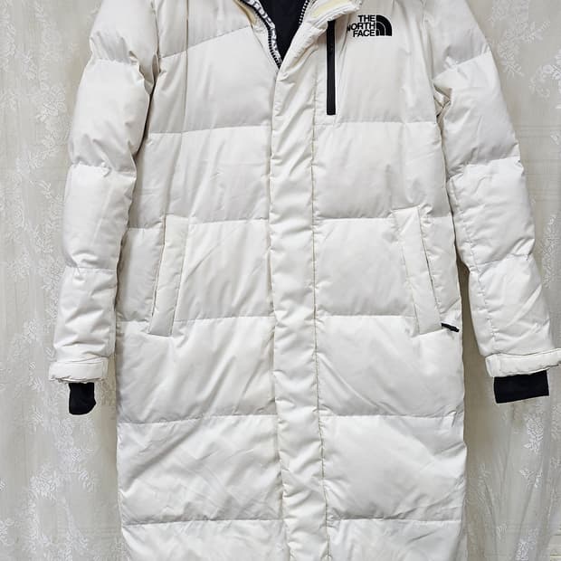 노스페이스 화이트 롱패딩 95