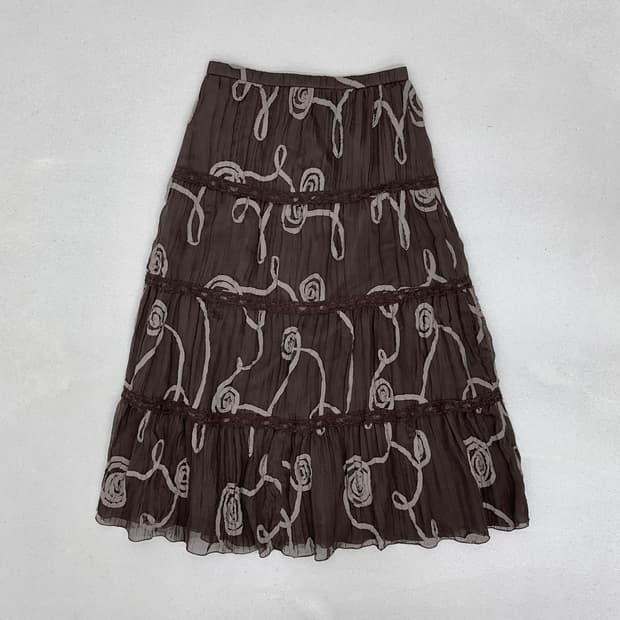 TOPTOPOLO 플리츠 롱 스커트