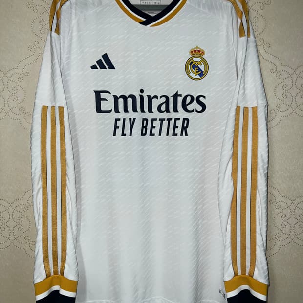 23-24 레알 마드리드 홈 어센틱 긴팔 카르바할 유니폼