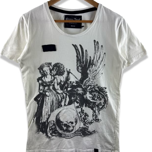 JPN 크레이지 데빌 판화 그래픽 티셔츠2672