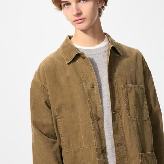 유니클로 코듀로이 워크자켓 브라운 M