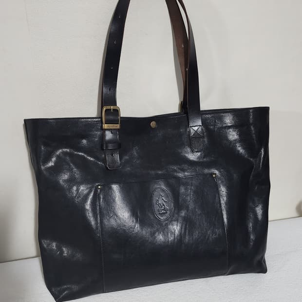 Leftroad 가죽 토트백 블랙