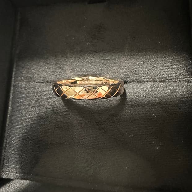 샤넬 코코크러쉬 미니 반지 베이지골드 53호(새상품급)