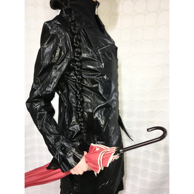 cop copine 블랙 트렌치코트