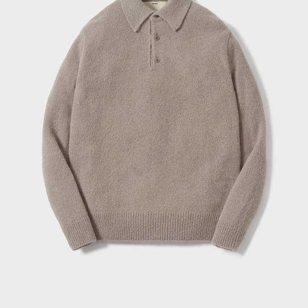 포터리 알파카 폴로 니트 웜 베이지 2사이즈