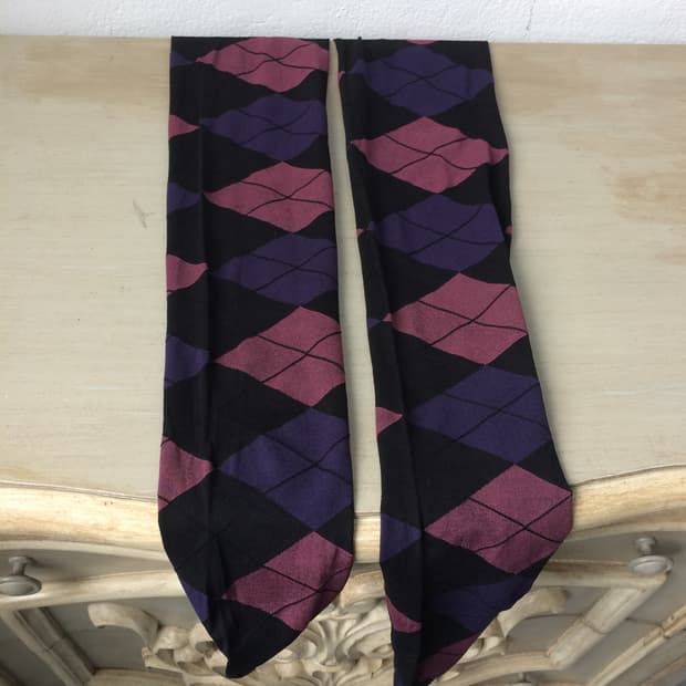argyle pattern stocking