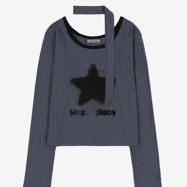 팬시클럽 스텔릿 보트넥 & 스카프 세트 (BLUE)_F23ZB254