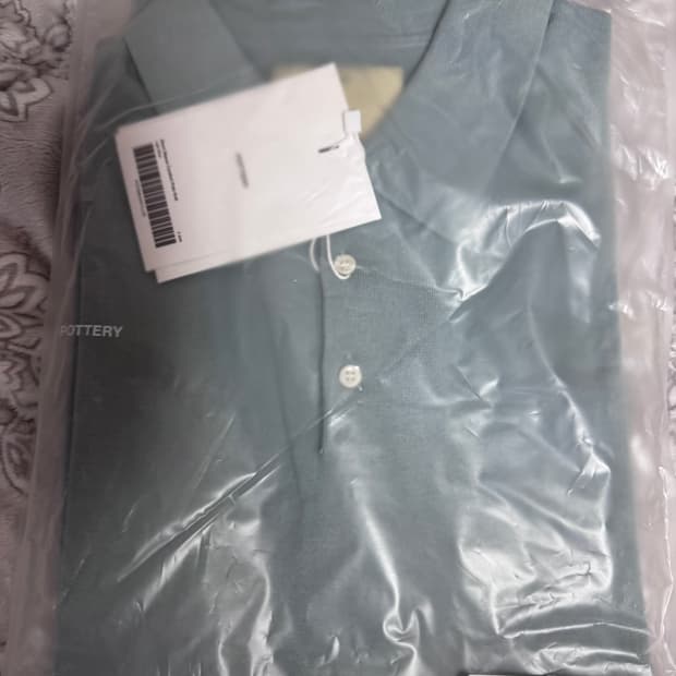 포터리 숏슬리브 컴포트 카라 니트 라이트블루, 핑크 2 새상품 