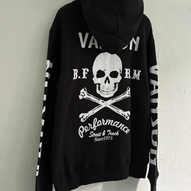 Vanson 벤슨 스컬로고 집업 후드