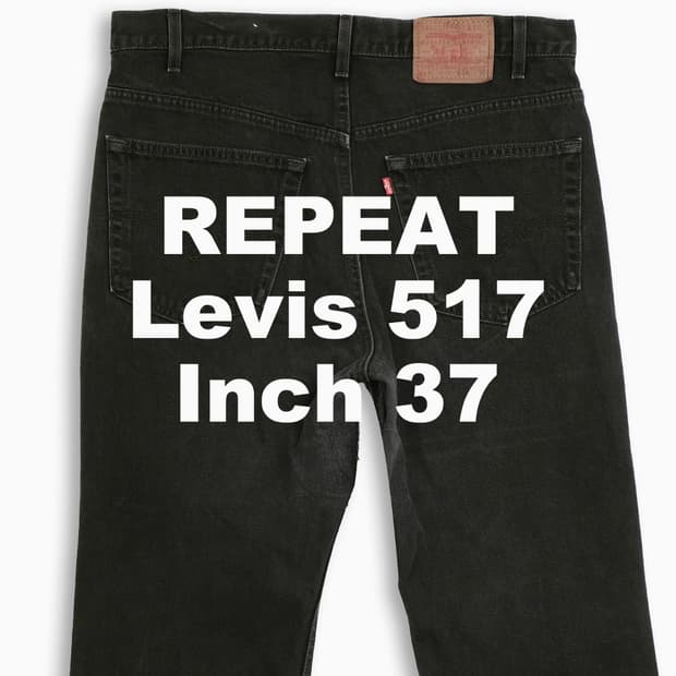 빈티지 리바이스 517 흑청 90s USA 37 인치 LV5173888