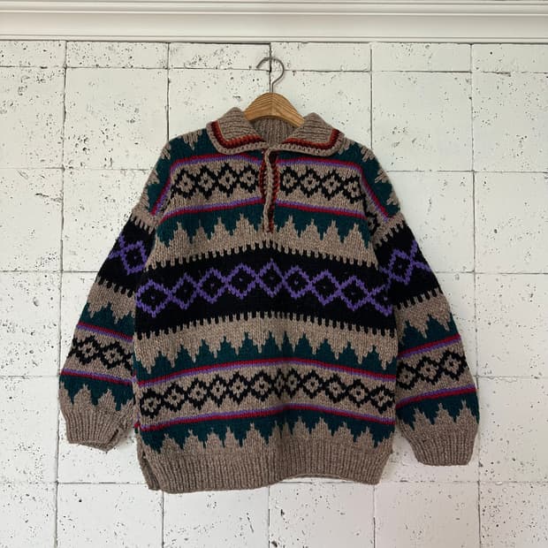 M 빈티지 헤비울 니트