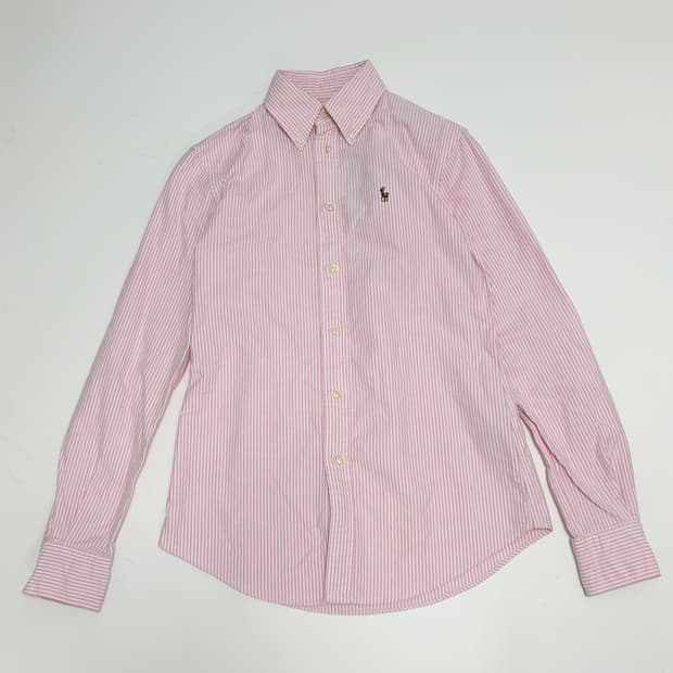 폴로 캔디 스트라이프 핑크 셔츠 옥스포드