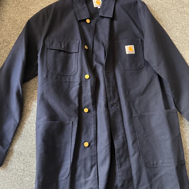 칼하트 롱 초어 코트 네이비