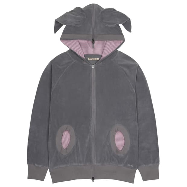 코이세이오 HORN STRIPED ZIP-UP HOODIE - PURPL