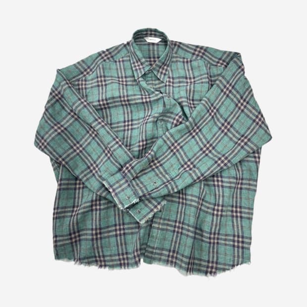 논노드 플렉서블 스트링 체크 셔츠 1size