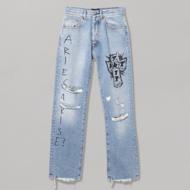 aries metal trip batten jean