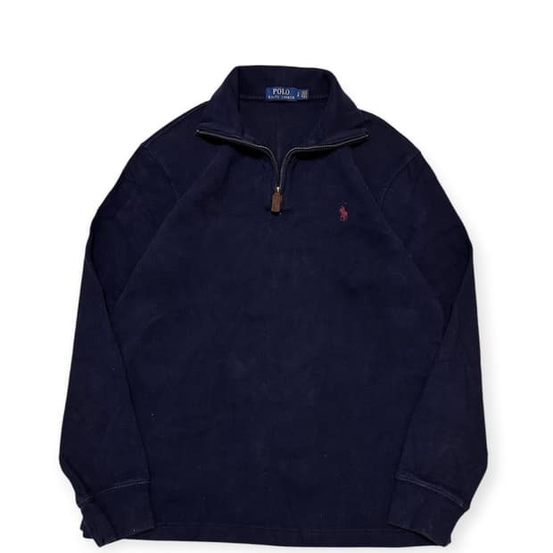 폴로 랄프로렌 네이비 반집업 니트
