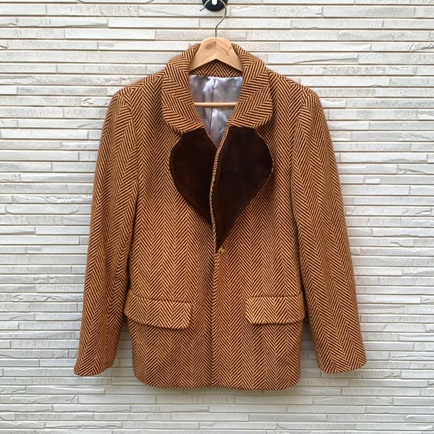 빌리네어 보이즈 클럽 mix yarn heart blazer