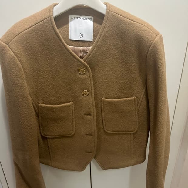 메종마레 Washed Wool Single Jacket Camel