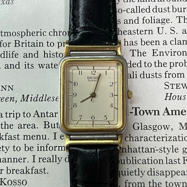 세이코 골드 스퀘어 드레스 쿼츠