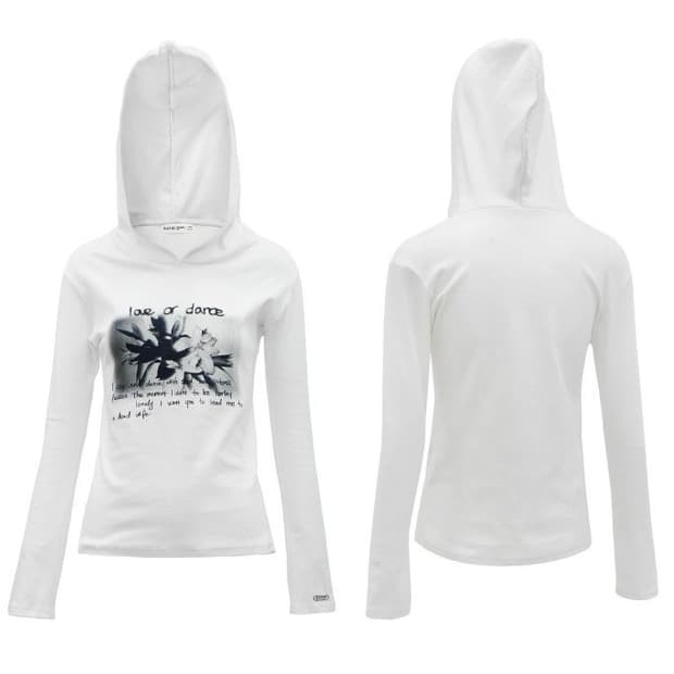 나체 릴리 슬림핏 후디 화이트