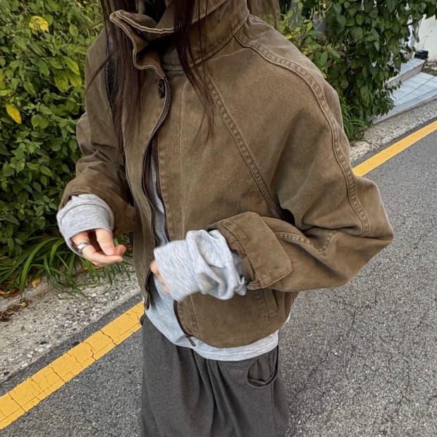 빈티지 자켓 브라운