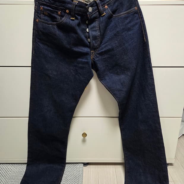 RRL 로우 스트레이트 원스 워시 셀비 지진