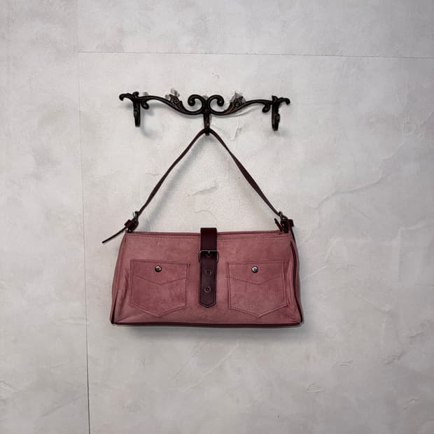 ESCADA indi pink suede pocket 숄더백