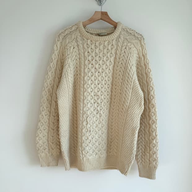 IRELAND 퓨어 울 피셔맨 니트(울마크)