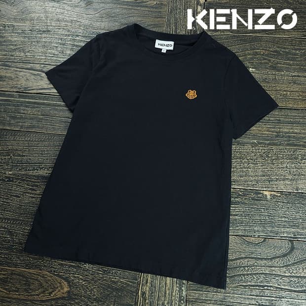 [겐조] 21 SS 타이거 로고 자수 반팔티 블랙 P01678