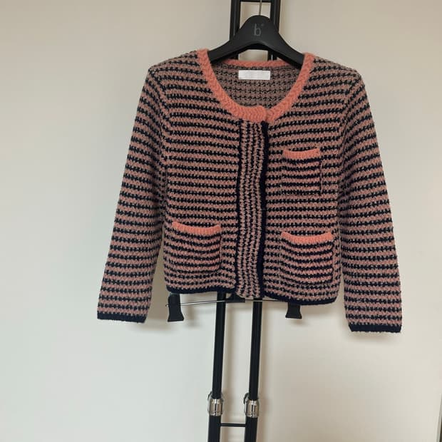 질스튜어트   트위드형  크롭 칠부 자켓 -XS사이즈