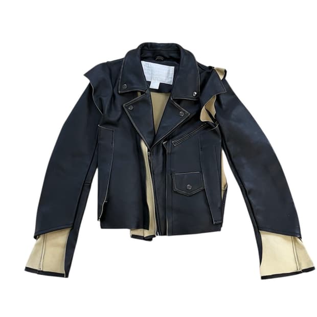 메종 마르지엘라 X H&M 레더 바이커 자켓