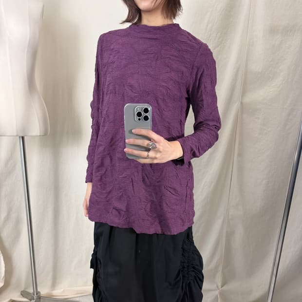 빈티지 플리츠 탑 (Made in Japan)