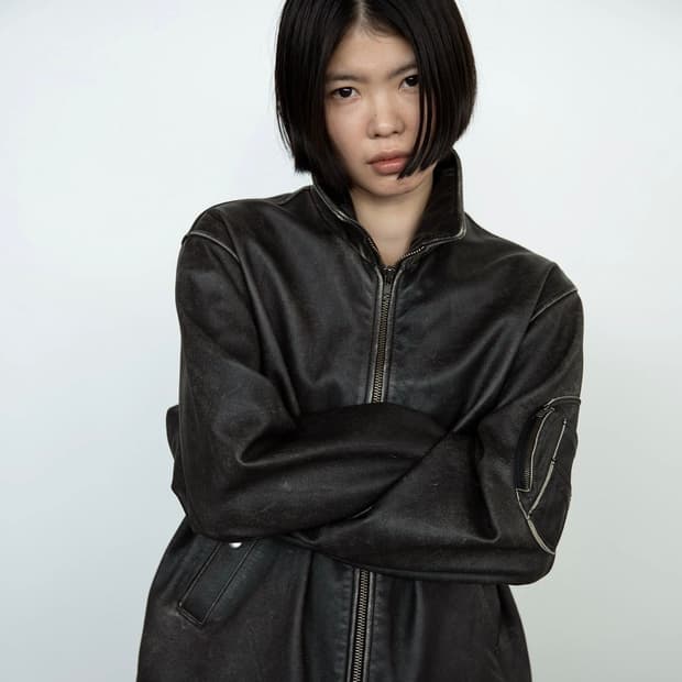 디스이즈네버댓 플라이트 레더자켓 L