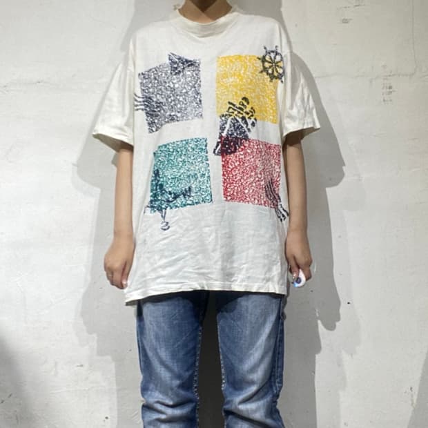 90s Made In USA 카타리나 그래픽 아트 티셔츠