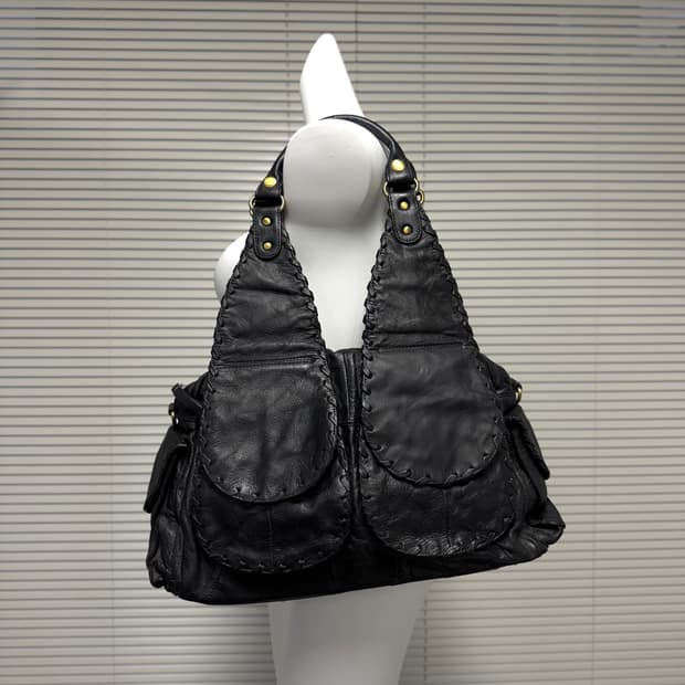 빈티지 레더 숄더 백