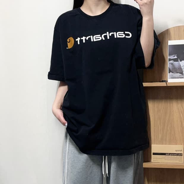 [정품] 칼하트 블랙 빅로고 반팔티 [ 오리지널XL ]